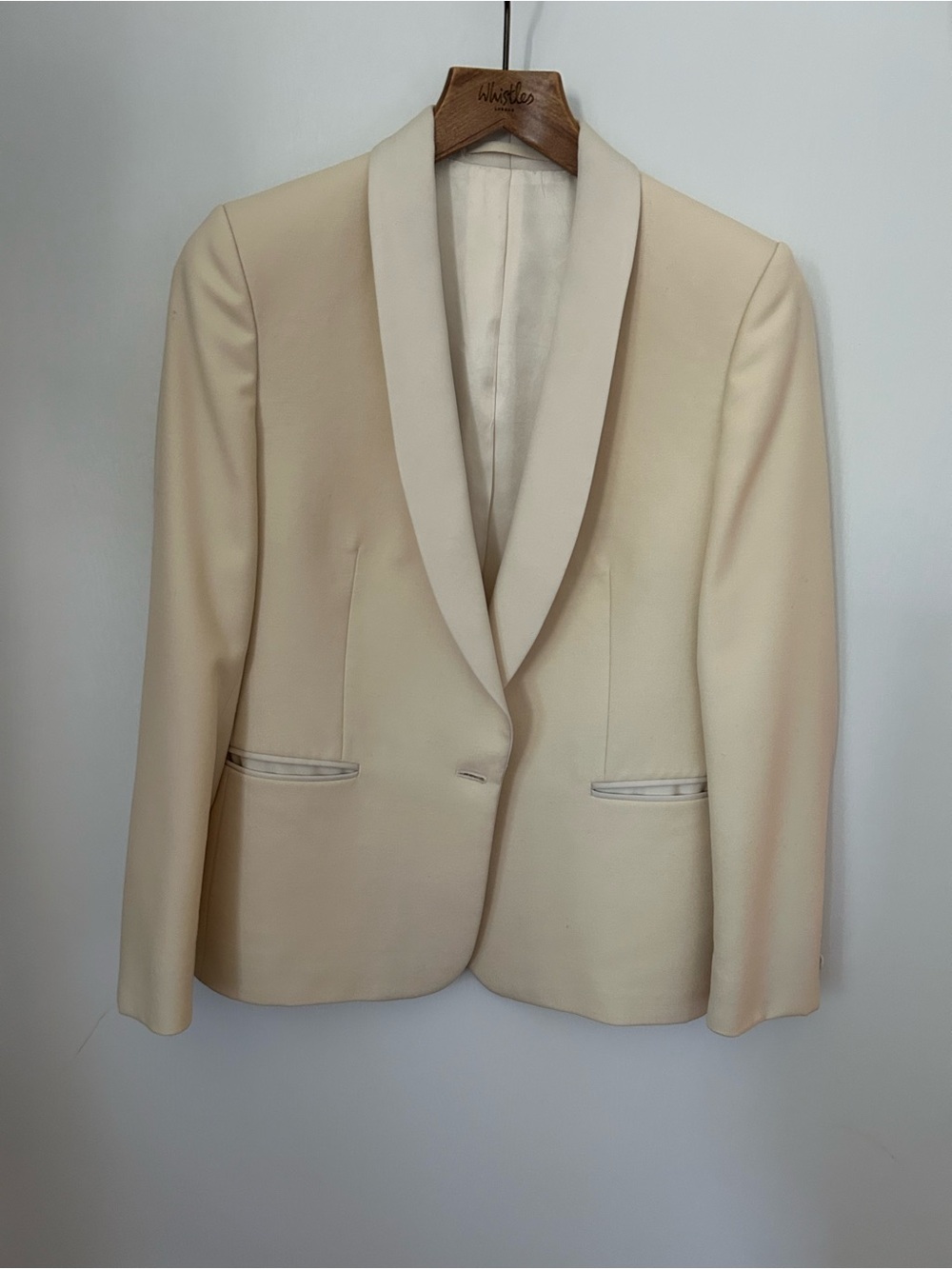 Vintage Cream Shawl Collar Blazer